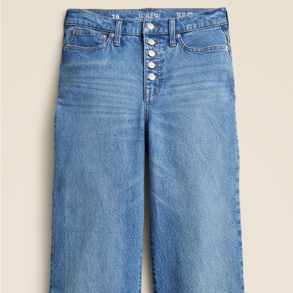 J. Crew Button Fly Wide Leg Jeans